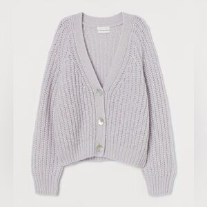H&M Lavender Lilac Gray Cardigan